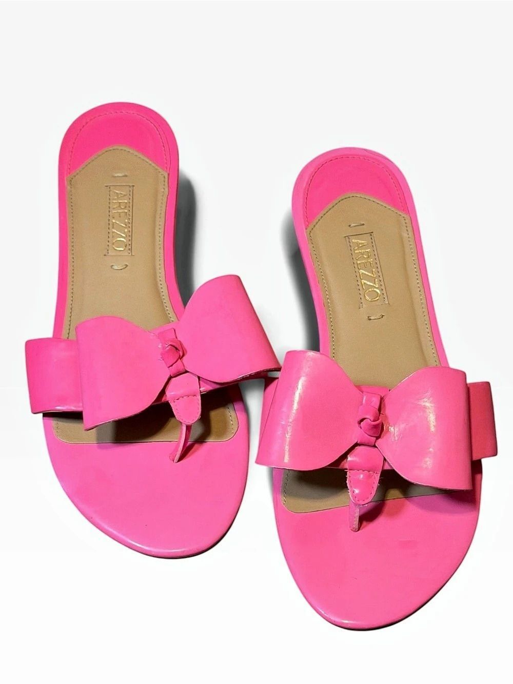 Arezzo Pink Bow Slide Sandals US 8 Shoes Beach Outdoors